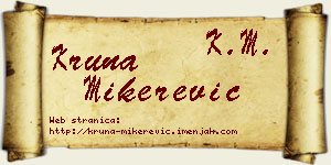 Kruna Mikerević vizit kartica